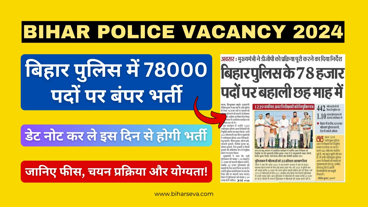 Bihar Police Vacancy 2024