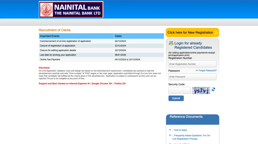 Nainital Bank Clerk Vacancy 2024