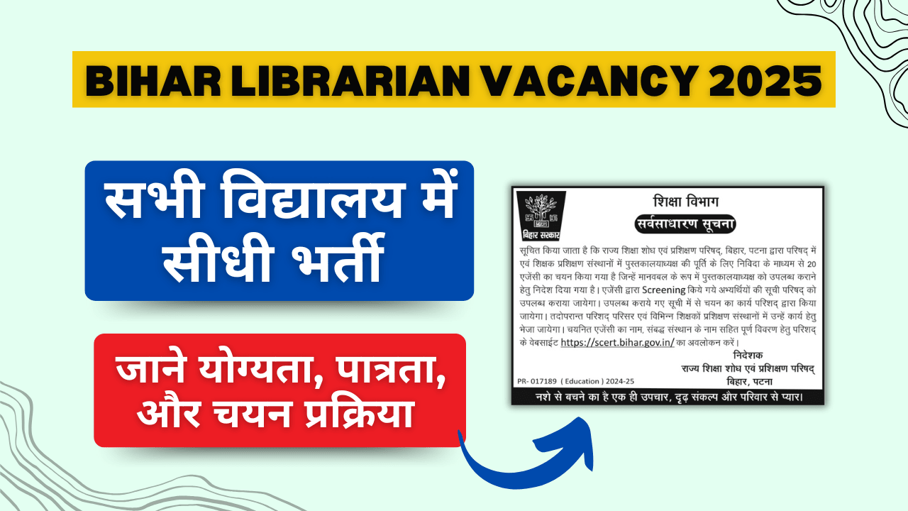 Bihar Librarian Vacancy 2025