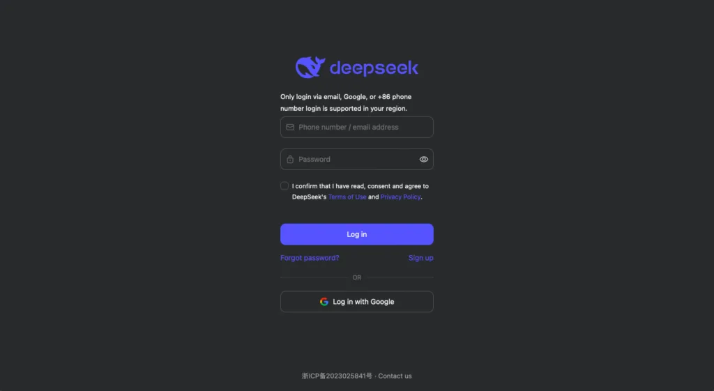 Create DeepSeek AI Account