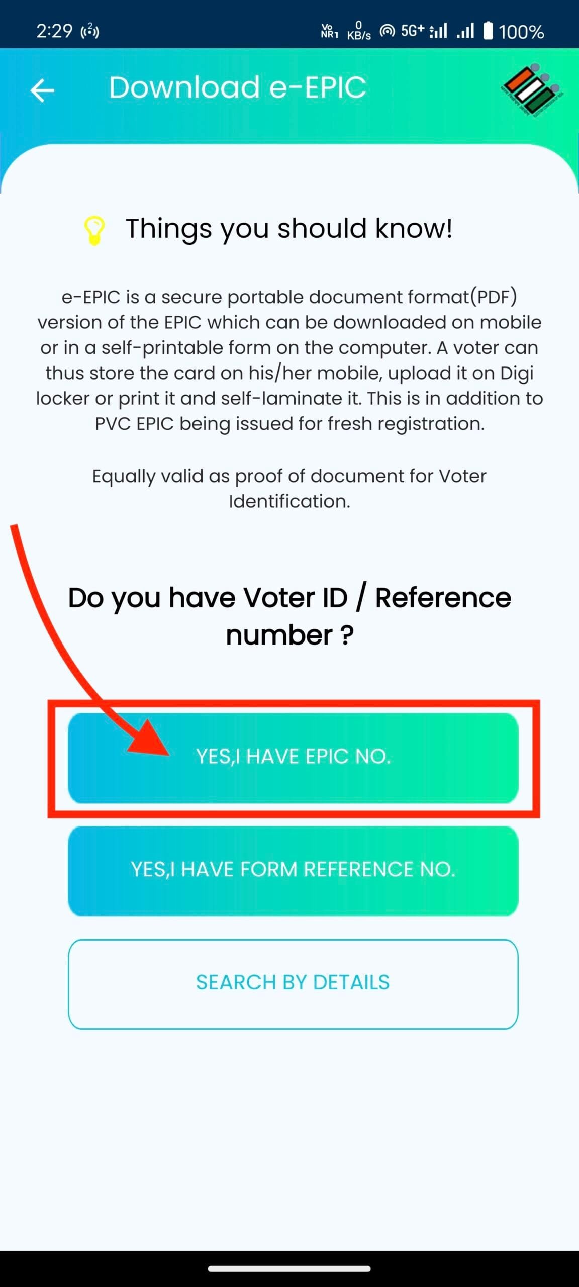 QR Code Voter ID Card Download Online