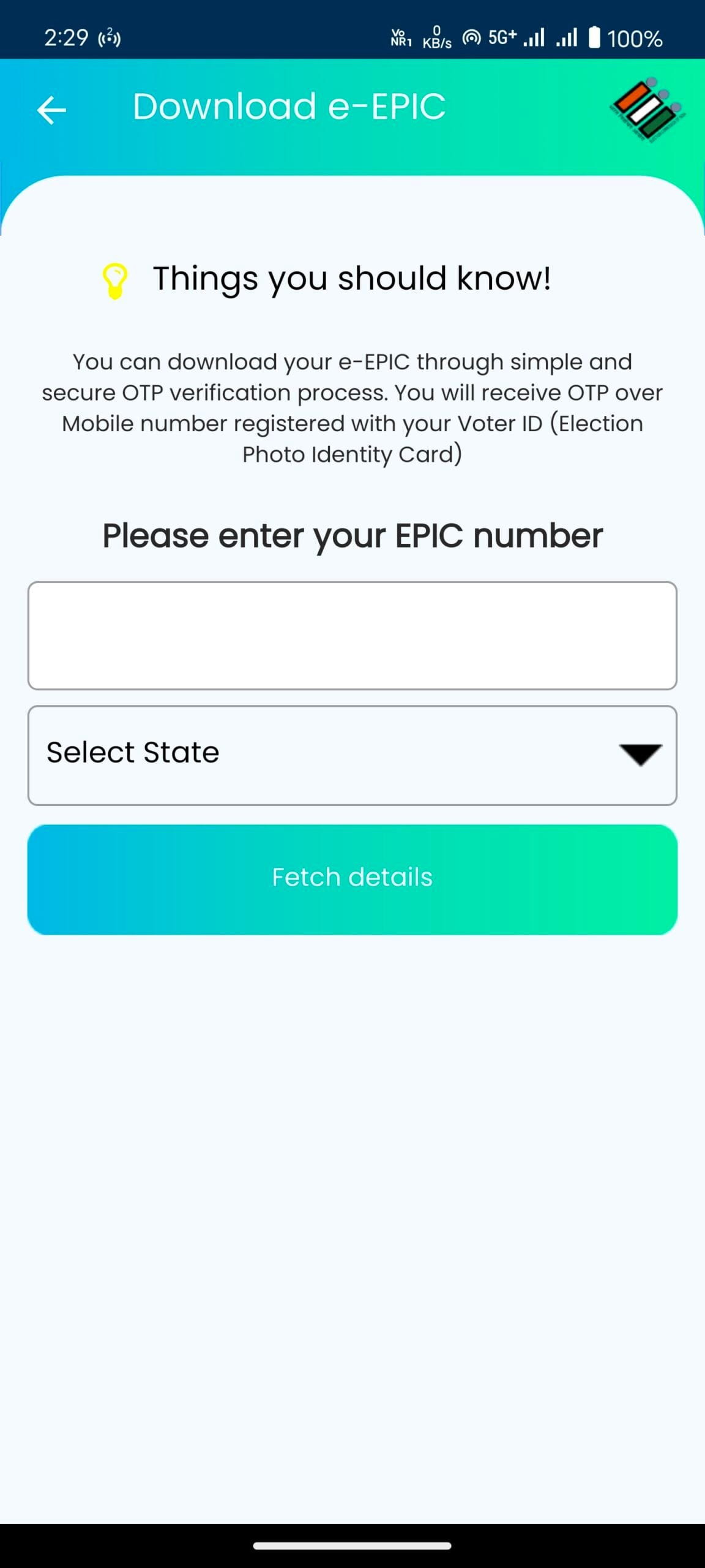 QR Code Voter ID Card Download Online