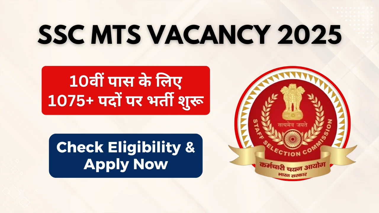 SSC MTS Vacancy 2025 Apply Online