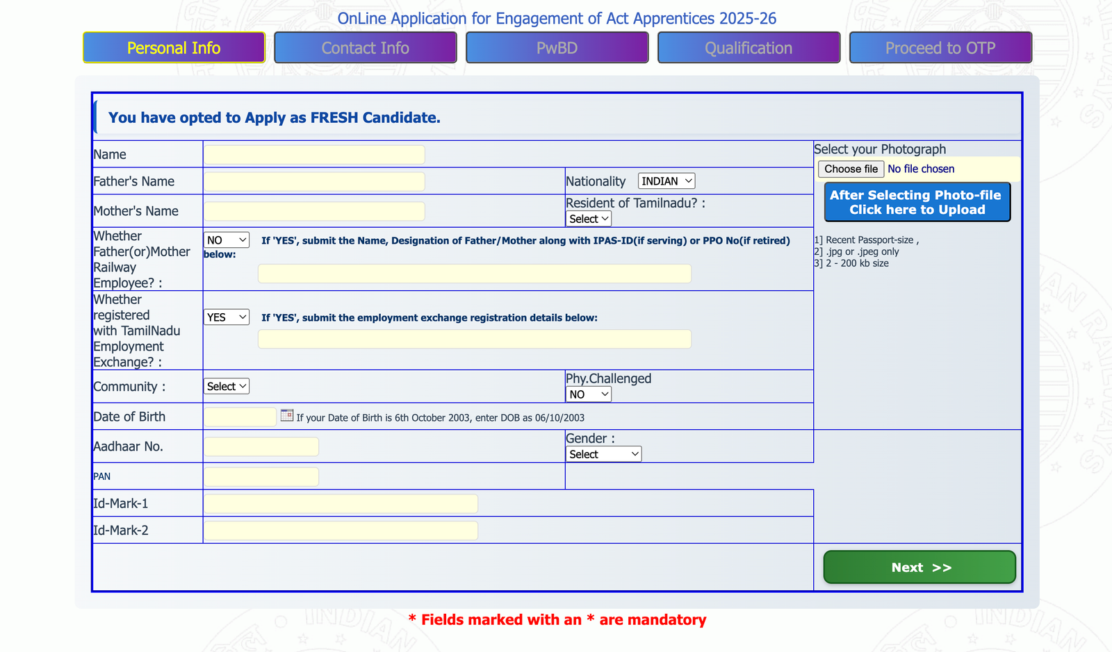 Online For Integral Coach Factory Recruitment 2025