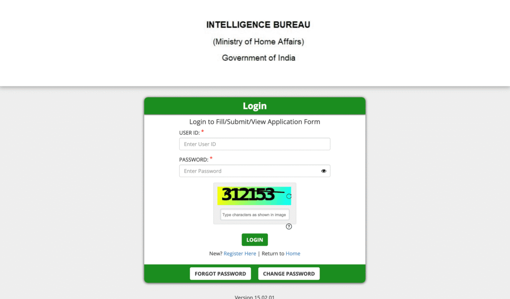 IB Security Assistant Vacancy 2025 Apply Screenshot