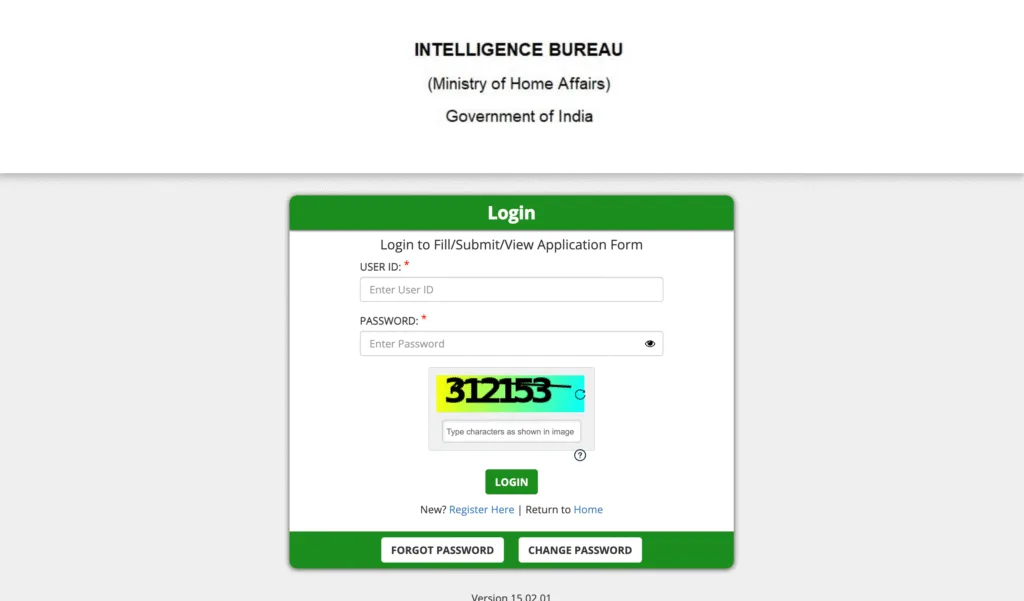 IB Security Assistant Vacancy 2025 Apply Screenshot