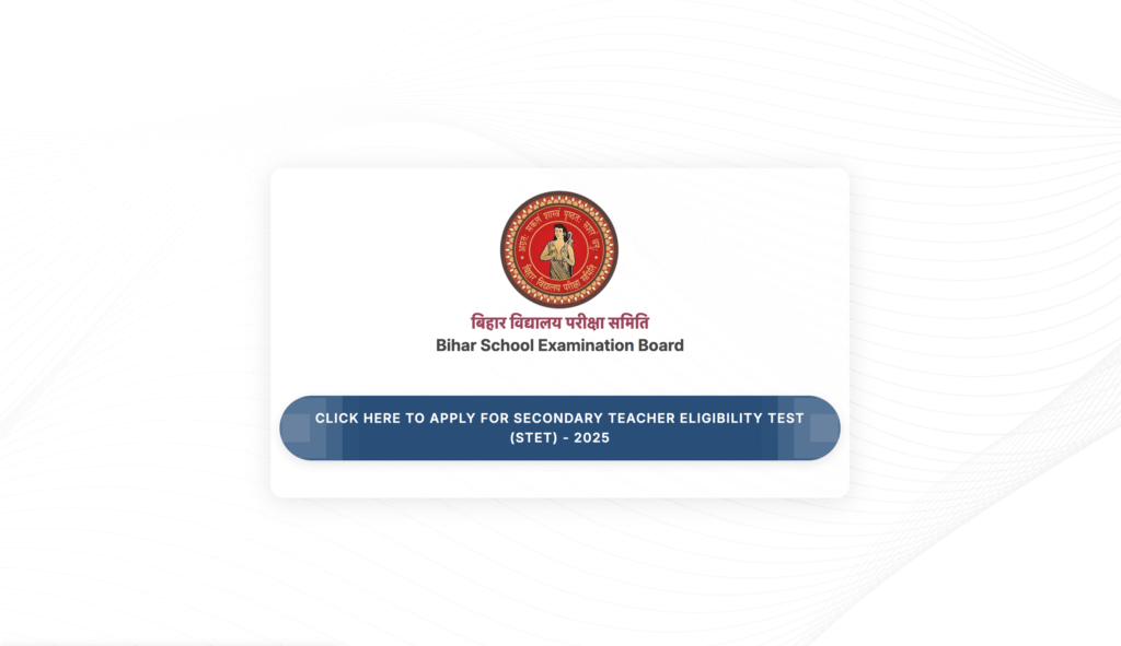 Bihar STET 2025 Online Apply