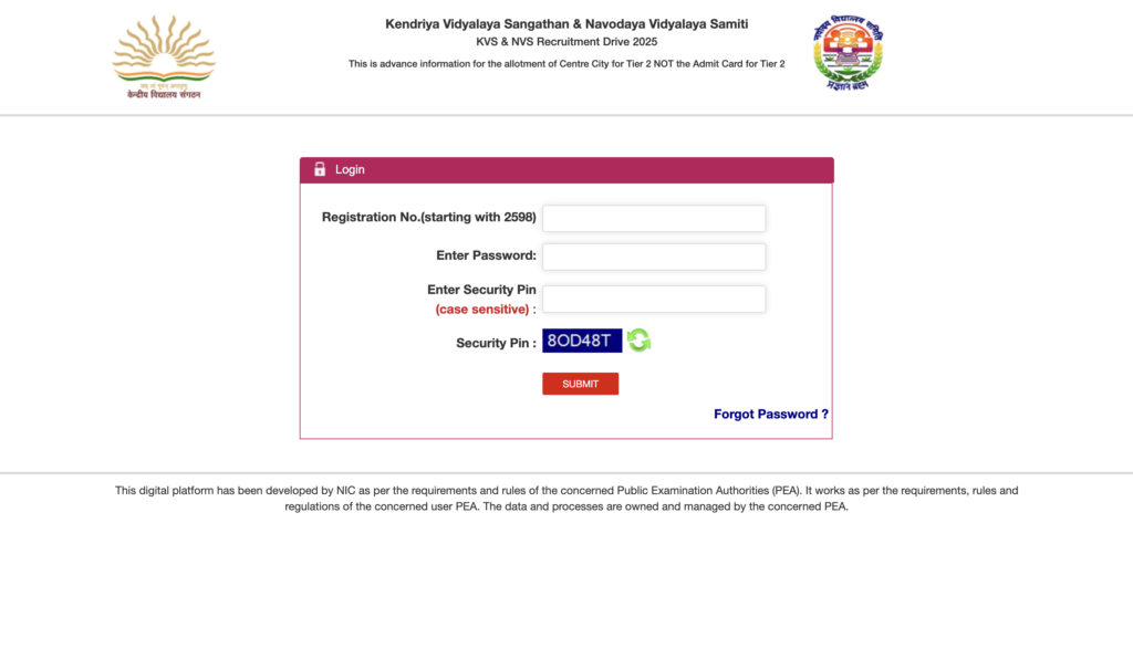KVS NVS Tier 2 Admit Card 2026