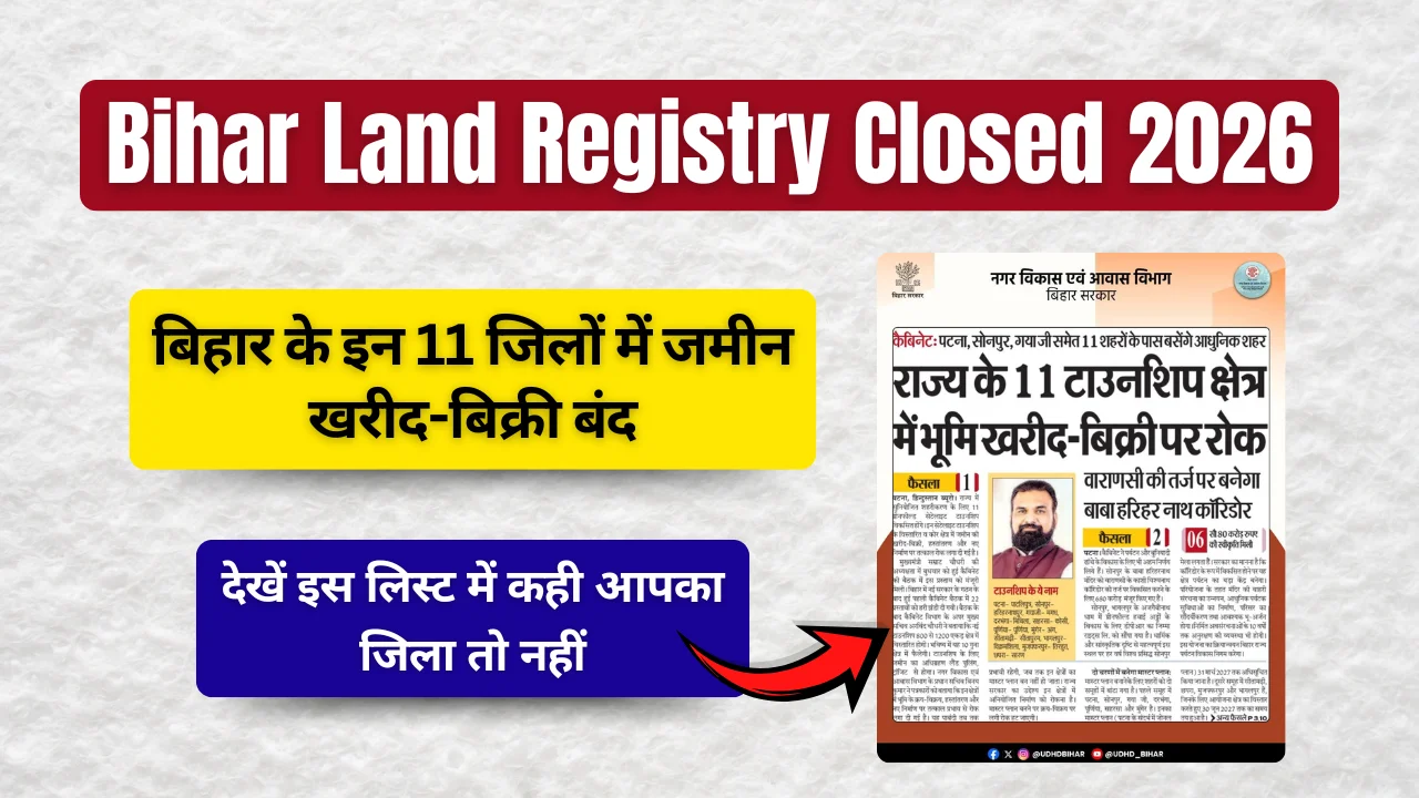 Bihar Land Registry Closed 2026