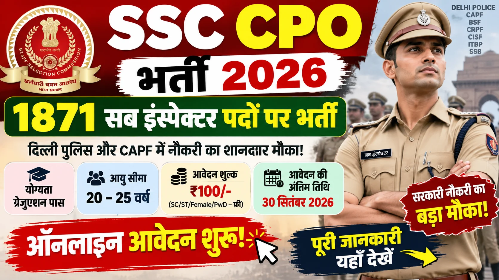 SSC CPO Recruitment 2026