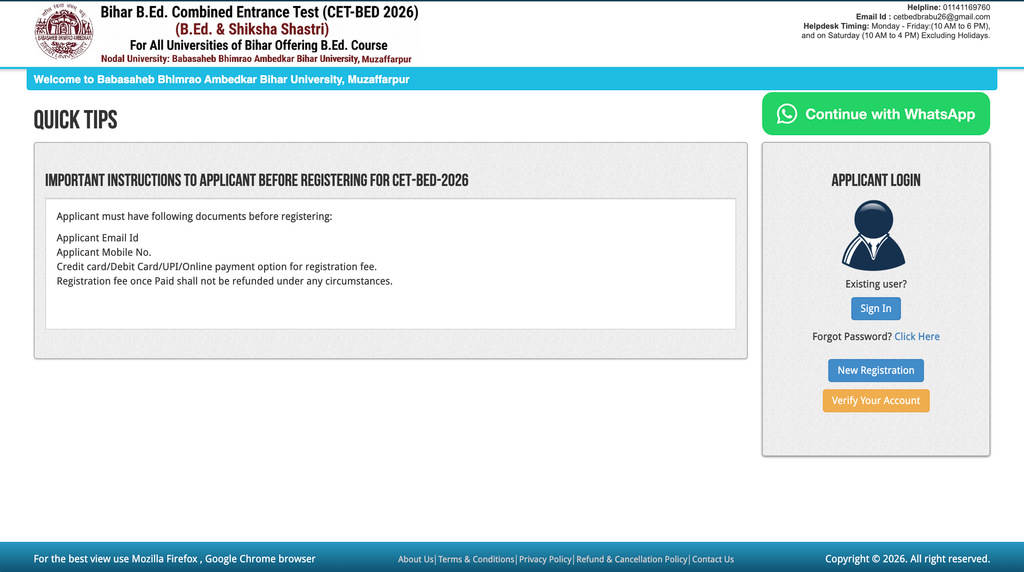 Bihar B.Ed Admission 2026